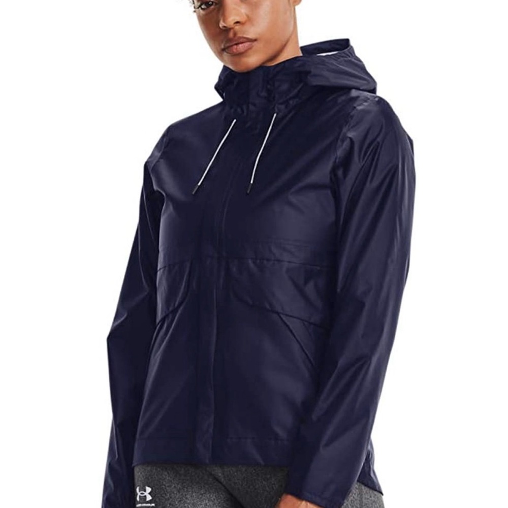 NWT $100 UNDER ARMOUR CLOUD STRIKE SHELL ZIP HOODIE JACKET S NAVY